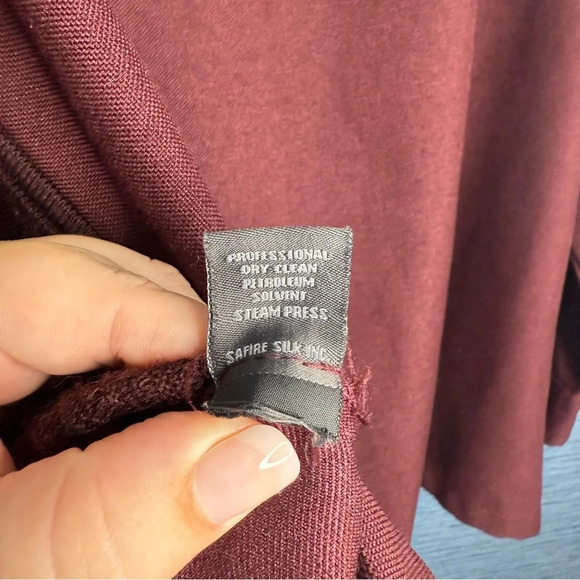 Silversilk Big and Tall Men's Shirt XXL Burgundy - Picture 4 of 10